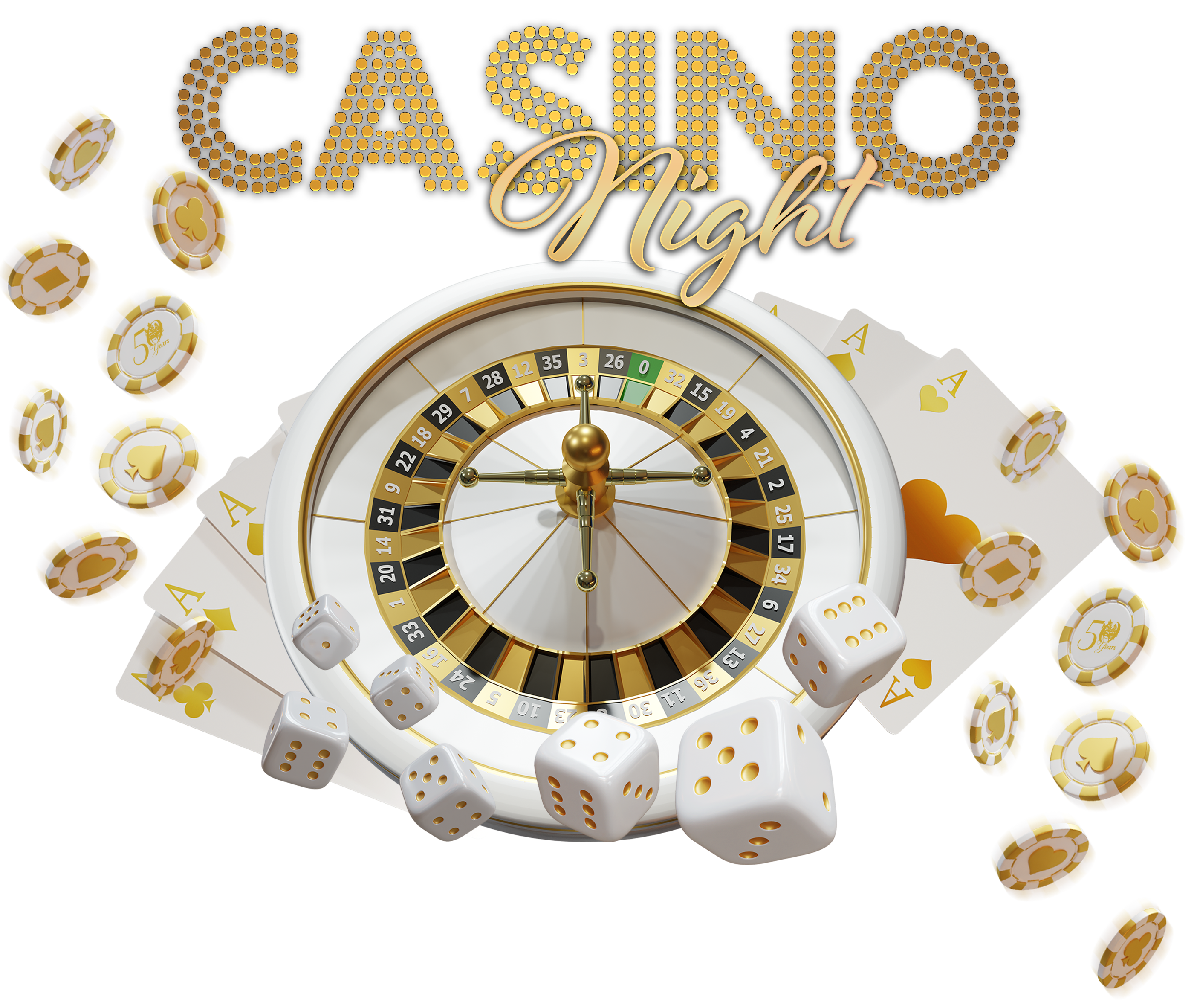 casino game items with words Casino Night